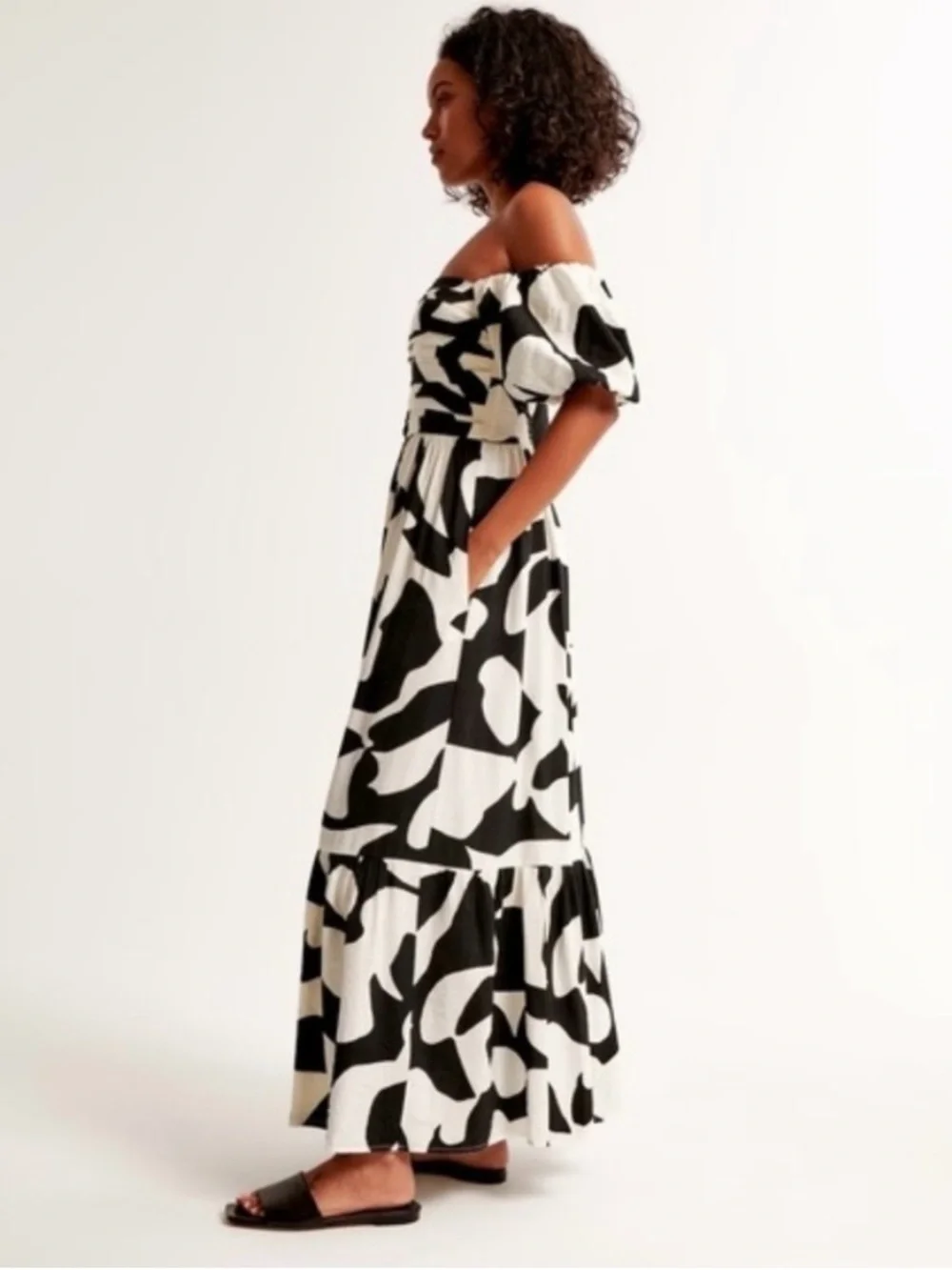 Abercrombie & Fitch Emerson Off-The-Shoulder Maxi Dress NWT Sz XL Tall